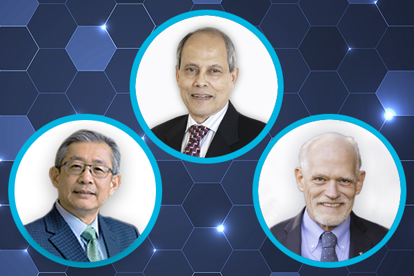 Headshots of IEEE's President, Past President, President-Elect.
